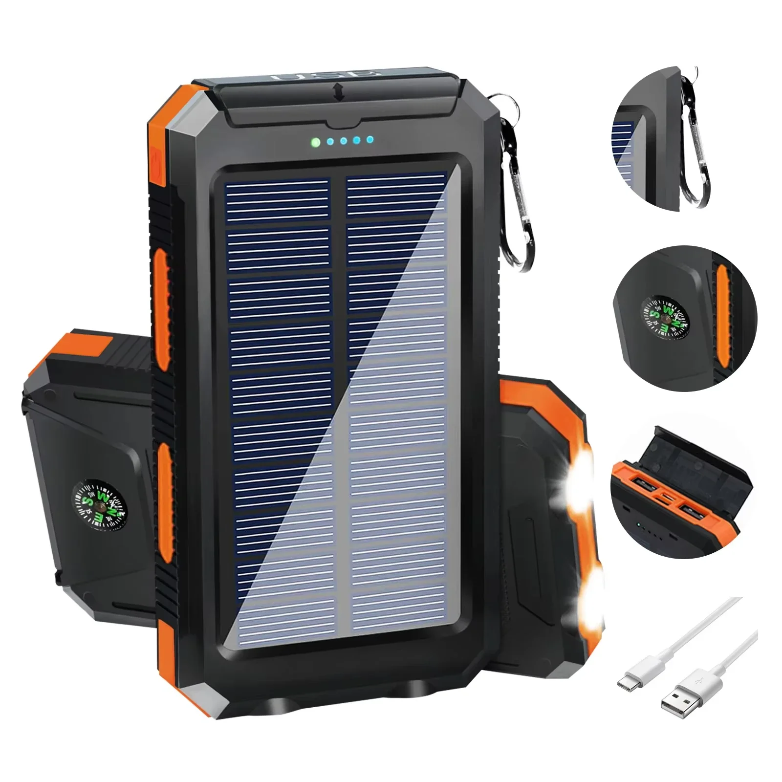 Waterproof Solar Power Bank 20 - Solar Emergency Charger ulasan dan harga