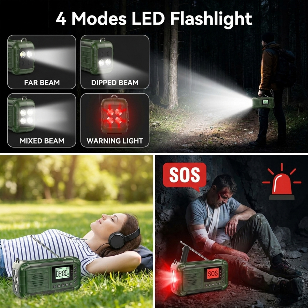Hand Crank Solar AM FM DAB Wea - Solar Emergency Charger ulasan dan harga